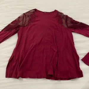 Free People Lace Shirt